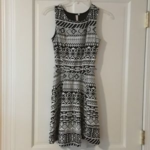 Thin Black and White Sweater Dress